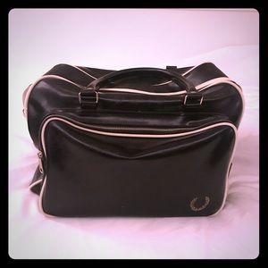 Fred Perry Leather Duffle Bag